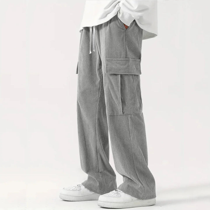 Drune | Corduroy-Hose für Herren - Lockere Passform, Flexibler Bund - Vollständige Länge