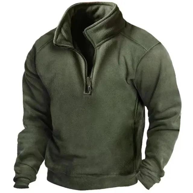 Drune | Herren Halbzip Pullover - Hoher Kragen, Winddicht - Winter