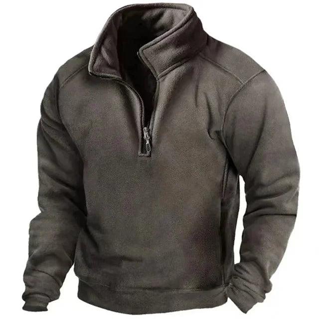 Drune | Herren Halbzip Pullover - Hoher Kragen, Winddicht - Winter