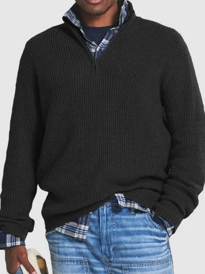 Drune | Herren Halbzip Sweatshirt - Lässige Passform