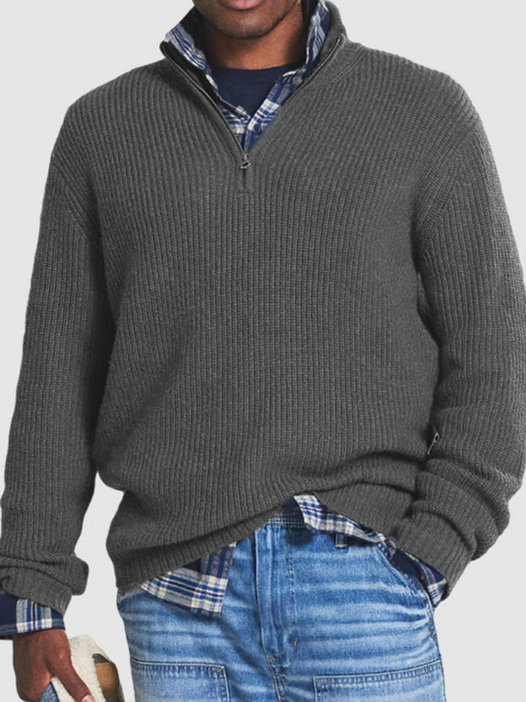 Drune | Herren Halbzip Sweatshirt - Lässige Passform