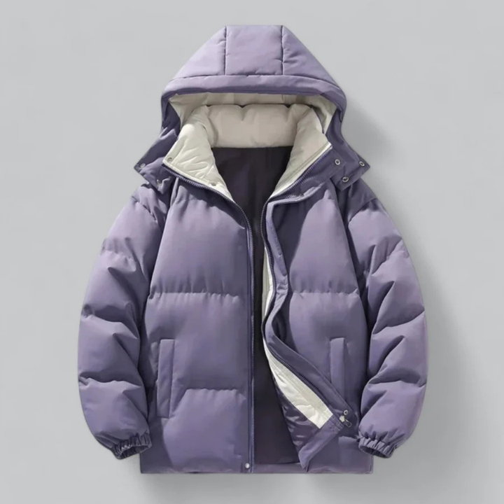 Drune | Stilvolle Herren warme Pufferjacke mit Kapuze für den Winter