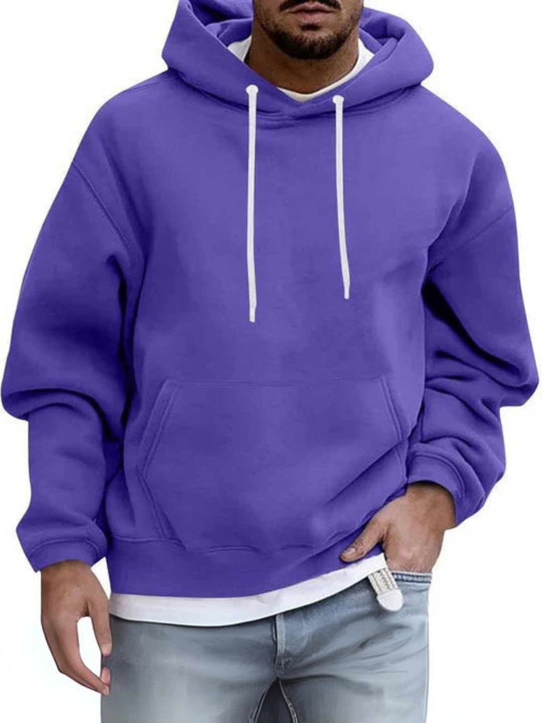 Drune | Herren Hoodie, verstellbare Kapuze - Kängurutasche