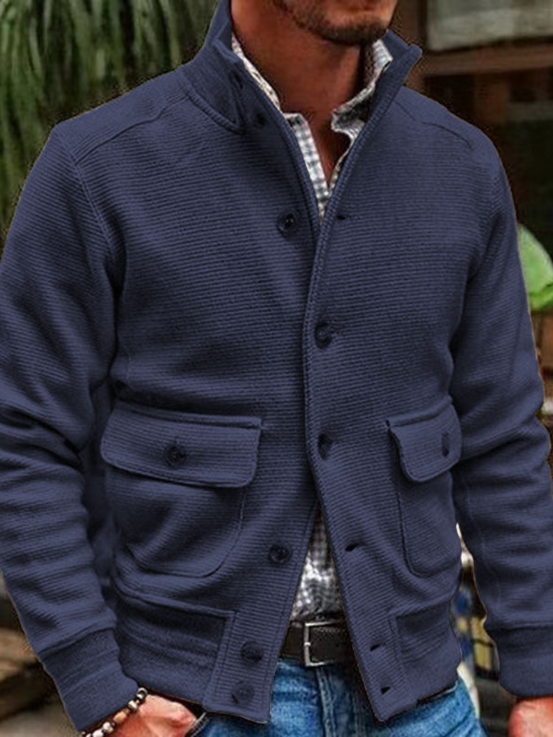 Drune | Herrenjacke, Unifarbe, Polyester - Winter