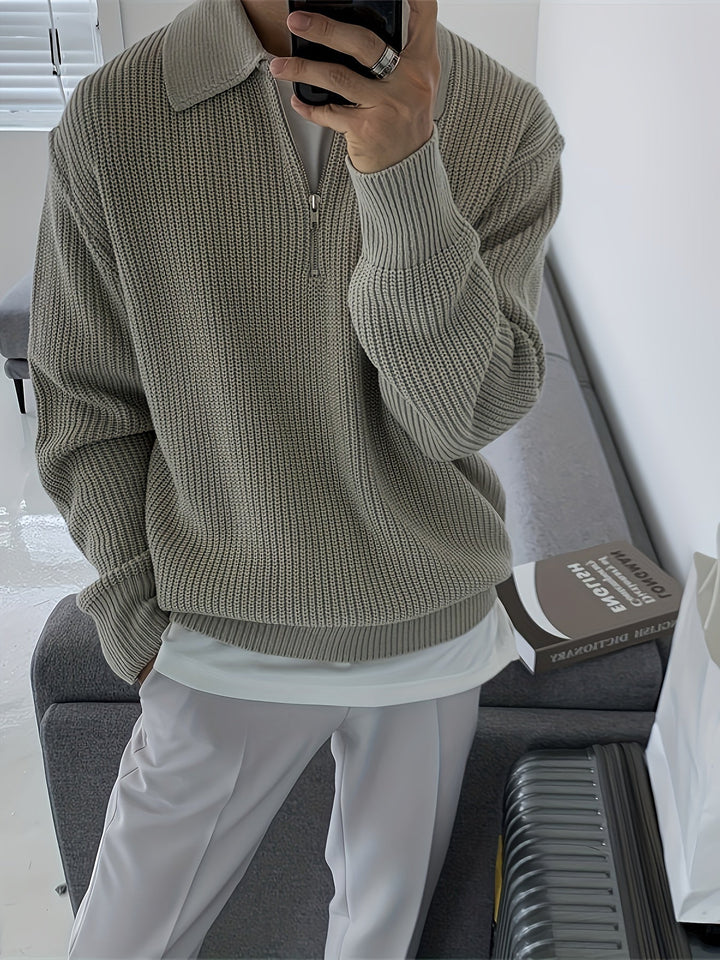 Drune | Herren Strickpullover, gestreiftes Muster - Winter