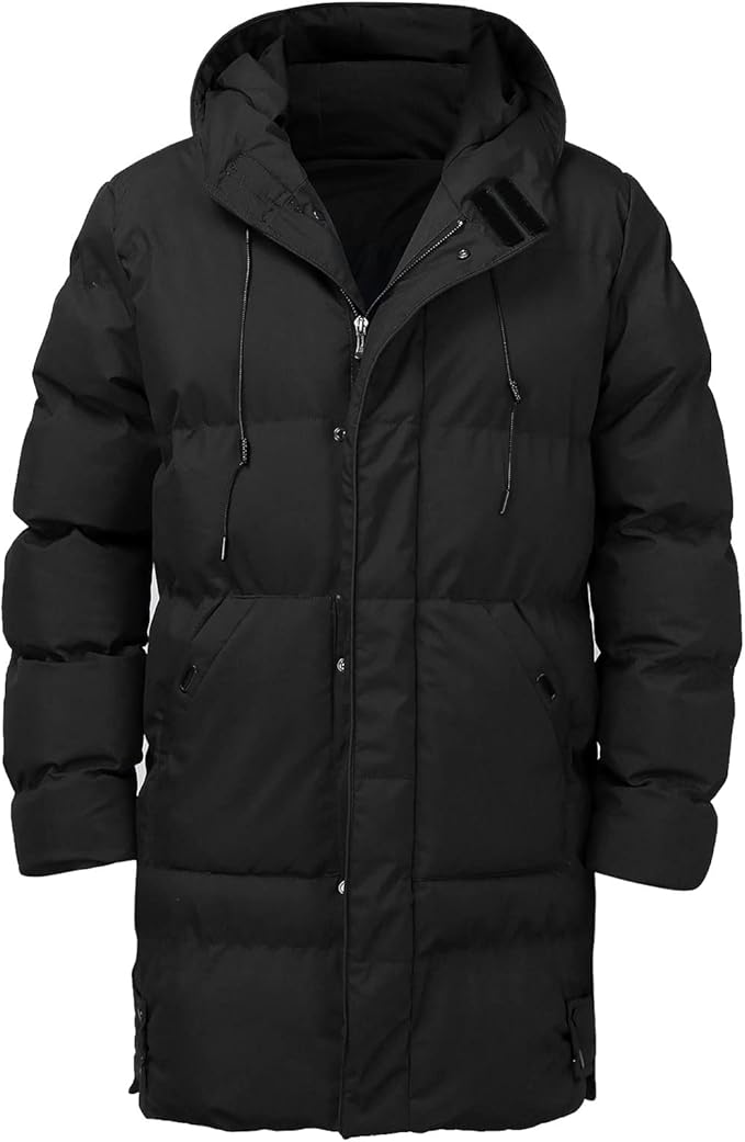 Drune | Herren Pufferjacke - Mit Kapuze, Gepolstert - Winter