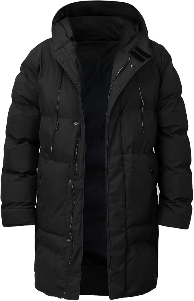 Drune | Herren Pufferjacke - Mit Kapuze, Gepolstert - Winter