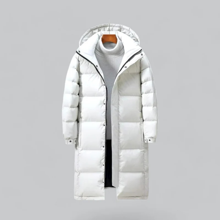 Drune | Damen Langer Kapuzen-Puffer-Wintermantel für Wärme