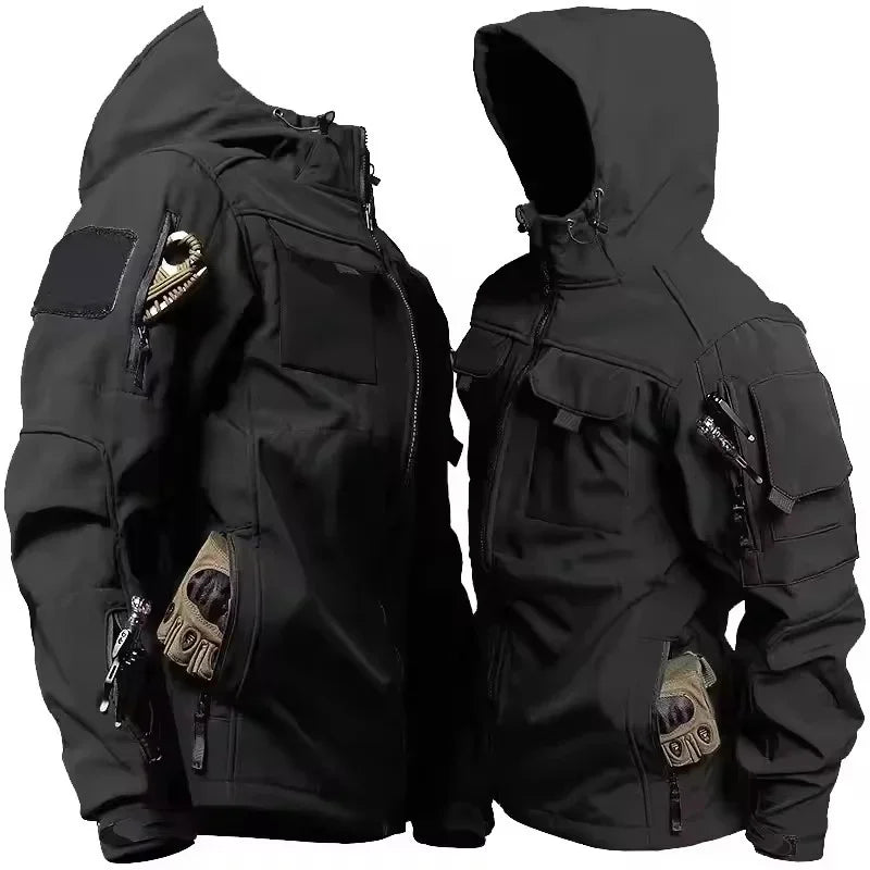 Drune | Kapuzen Softshell-Jacke für Herren - Wasserabweisend