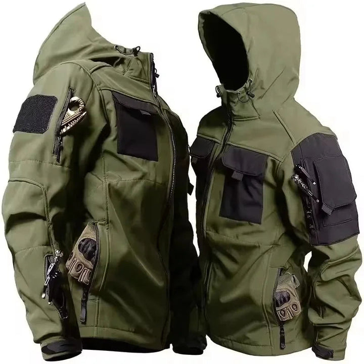 Drune | Kapuzen Softshell-Jacke für Herren - Wasserabweisend