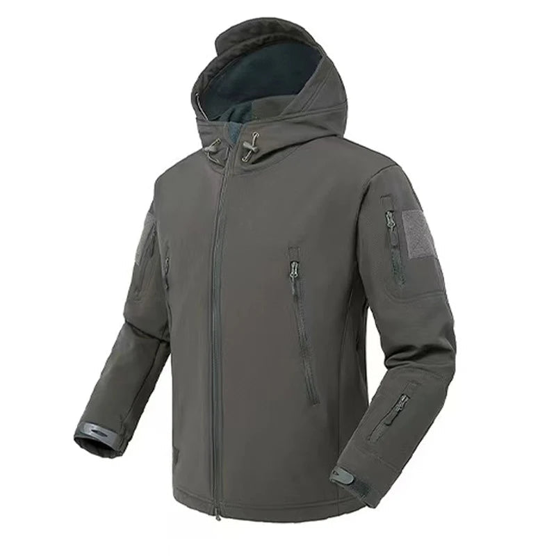Drune | Herren wasserdichte Fleecejacke - Mit Kapuze Winter