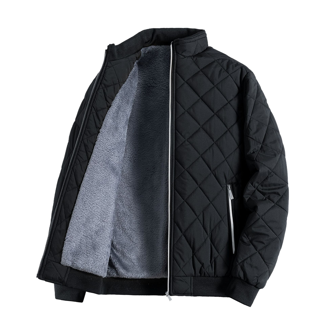 Drune | Stylische Herren Freizeit Fleece Puffer Jacke für kalte Tage