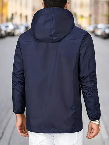 Drune | Herren Wasserdichte Kapuzen Windbreaker Jacke