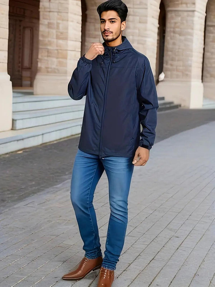 Drune | Herren Wasserdichte Kapuzen Windbreaker Jacke