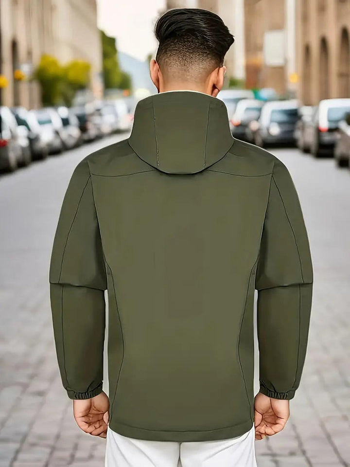 Drune | Herren Wasserdichte Kapuzen Windbreaker Jacke