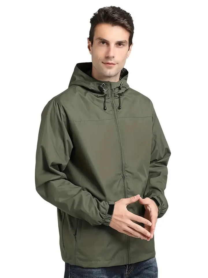 Drune | Herren Wasserdichte Kapuzen Windbreaker Jacke