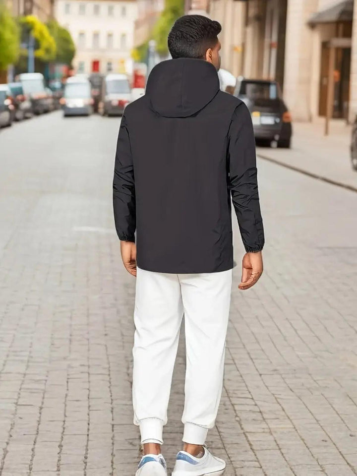 Drune | Herren Wasserdichte Kapuzen Windbreaker Jacke