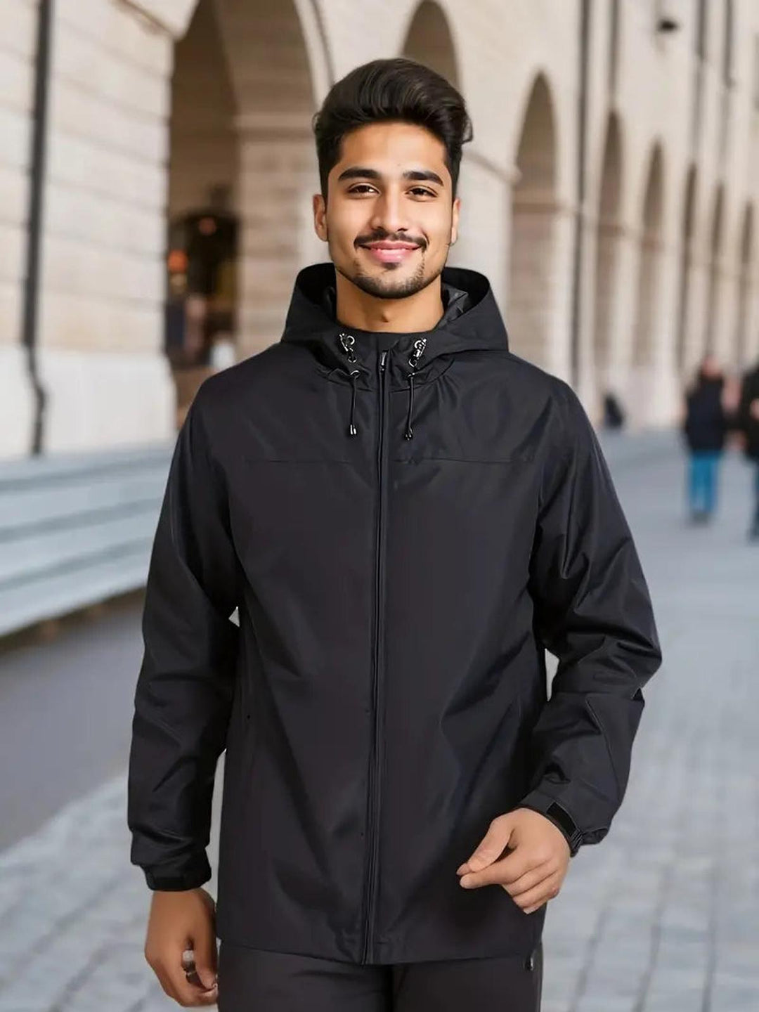 Drune | Herren Wasserdichte Kapuzen Windbreaker Jacke