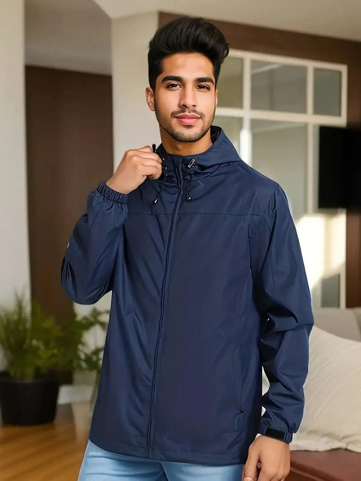 Drune | Herren Wasserdichte Kapuzen Windbreaker Jacke