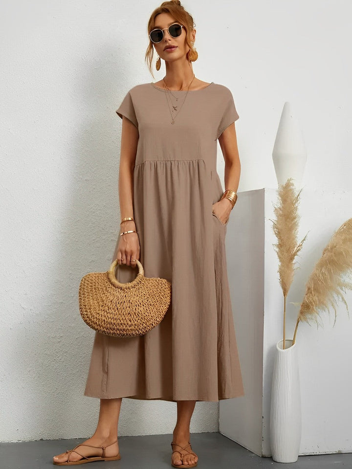 Drune | Atemberaubendes Baumwoll-Sommerkleid mit Bequemem Schnitt für Warmes Wetter
