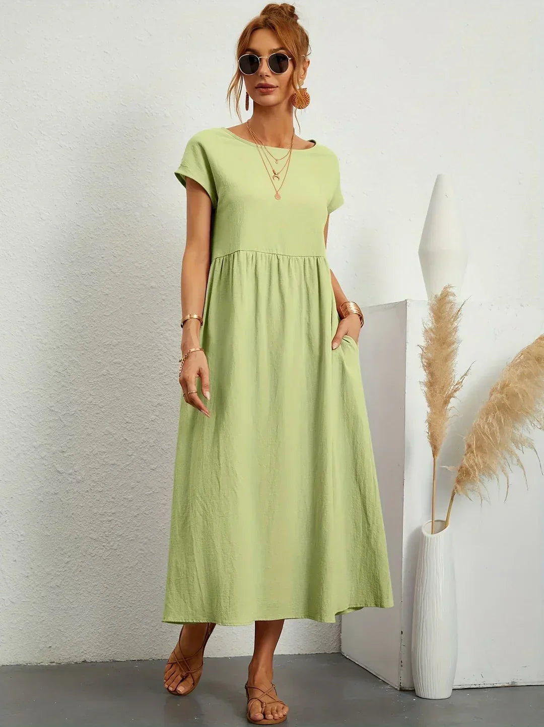 Drune | Casual Elegant Baumwolle und Leinenkleid
