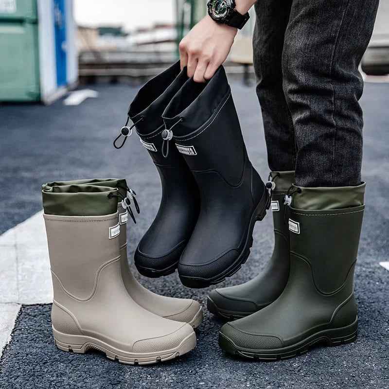 Drune | Wadenregenschuhe - Leichtgewichtiger, wasserdichter Gummi-Design für Komfort