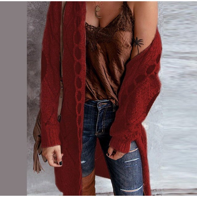 Drune - Mittellange Kapuzenpullis Strickjacke