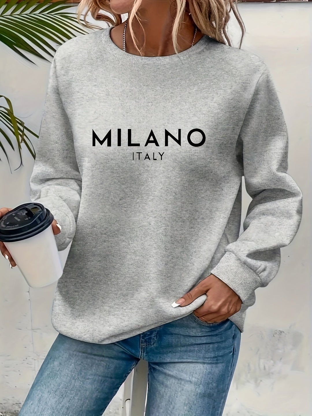 Drune | Milano Print Pullover Sweatshirt für Damen