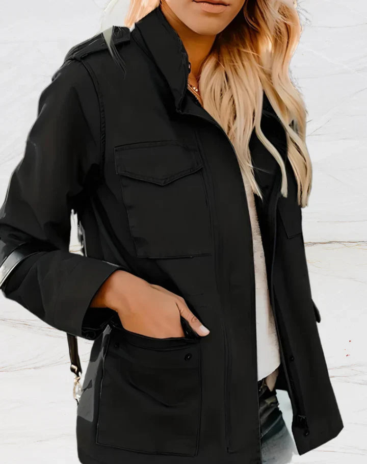 Drune | Damen Vielseitige Zip Jacke mit Mehreren Taschen