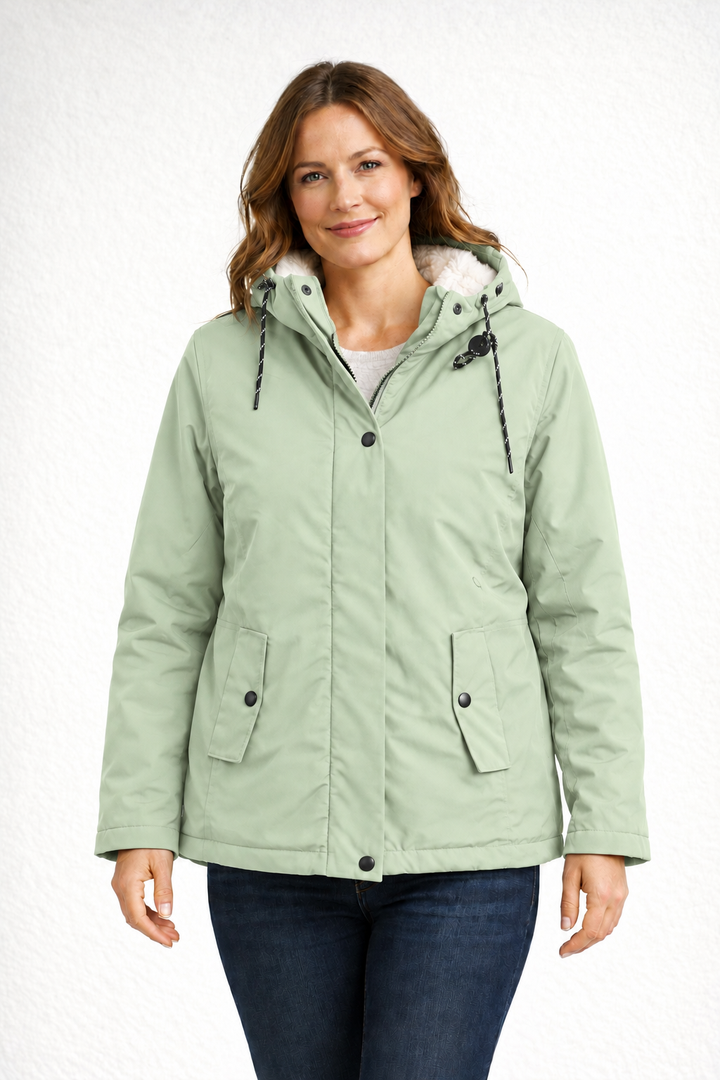 Drune | Damen Winterjacke mit Kapuze und Fleecefutter