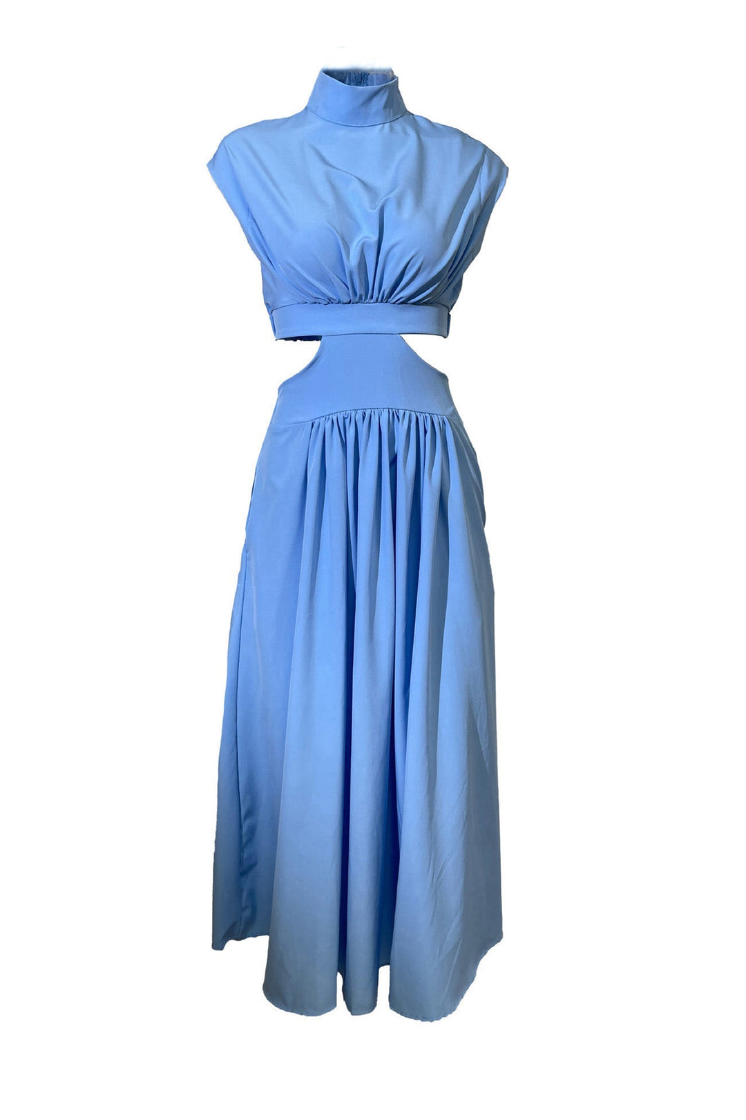 Drune | Mock Neck Cutout Midi Kleid
