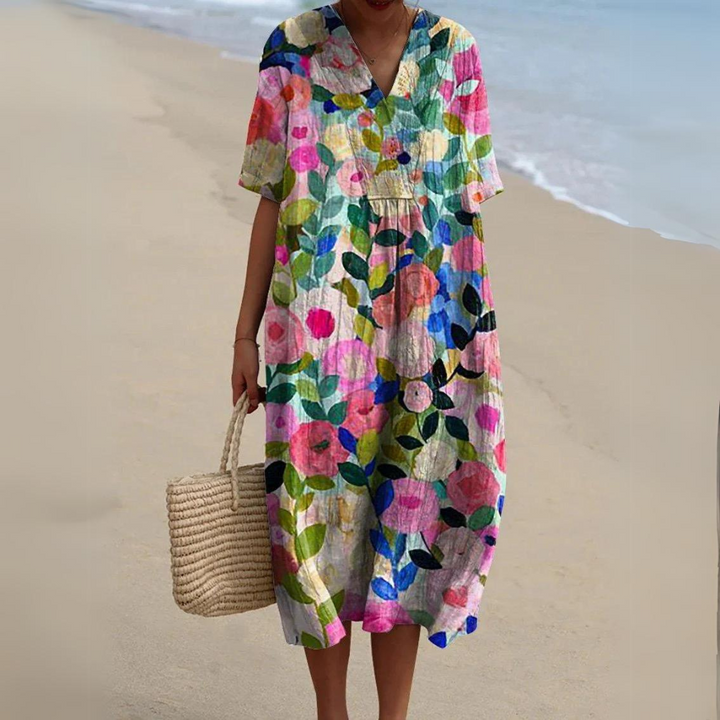 Drune | Buntes Baumwoll-Sommerkleid