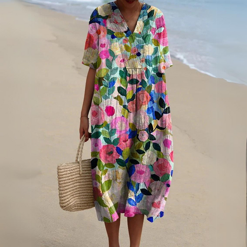 Drune | Buntes Baumwoll-Sommerkleid