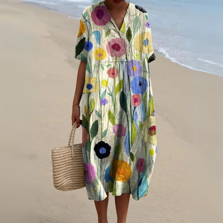 Drune | Buntes Baumwoll-Sommerkleid
