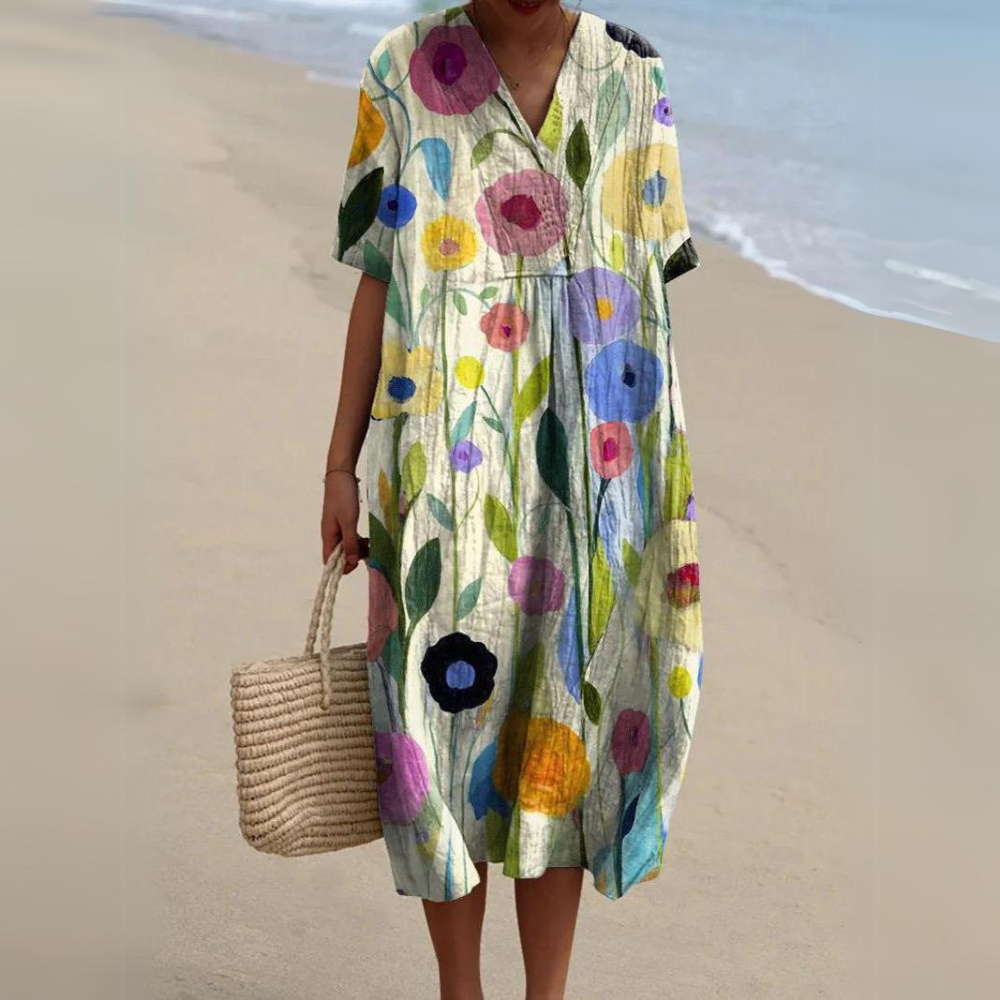 Drune | Buntes Baumwoll-Sommerkleid