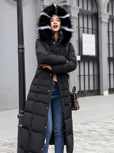 Drune | Damen Moderner Langer Puffer Wintermantel