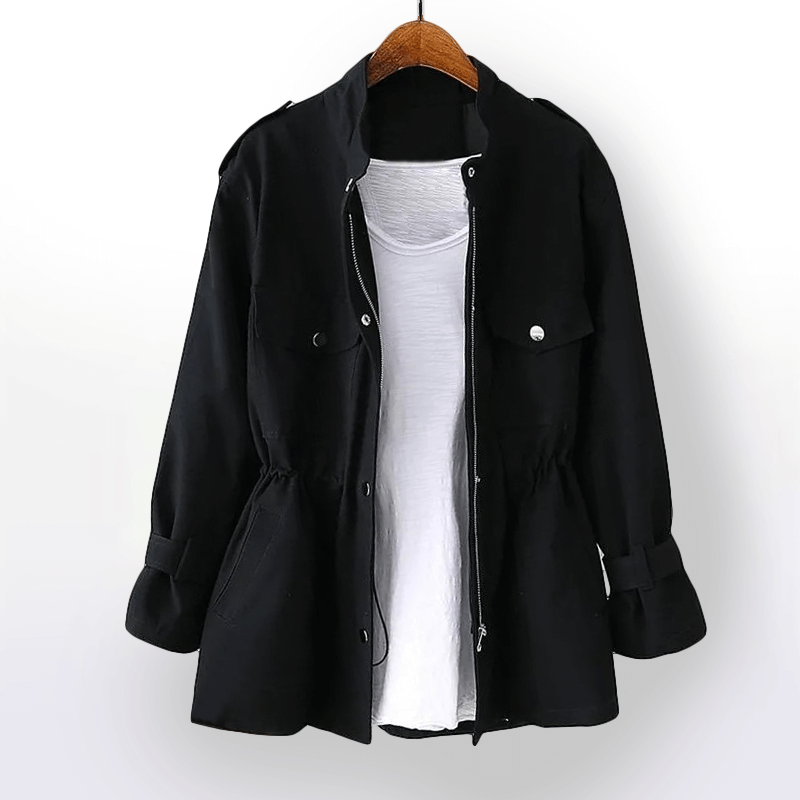 Drune | Damen Windbreaker Jacke mit Taschen und langen Ärmeln