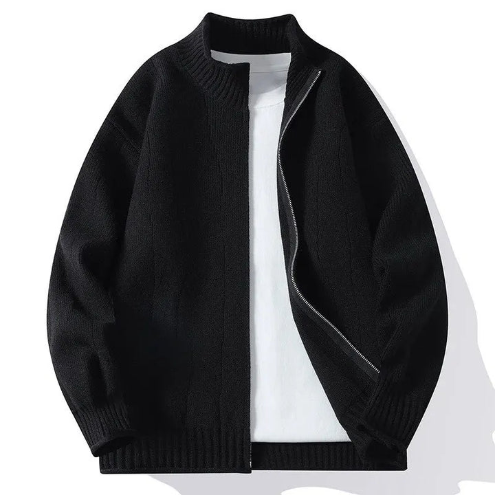 Drune | Herren Strickjacke mit Stehkragen