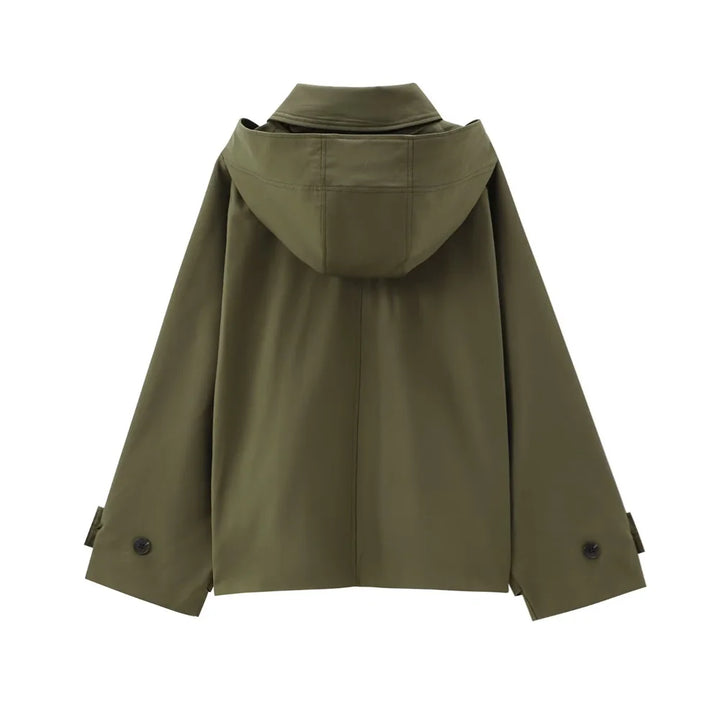 Drune | Trenchcoat Damen mit Kapuze