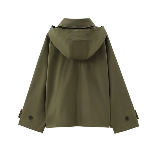 Drune | Trenchcoat Damen mit Kapuze