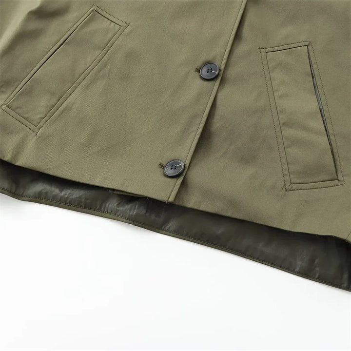 Drune | Trenchcoat Damen mit Kapuze