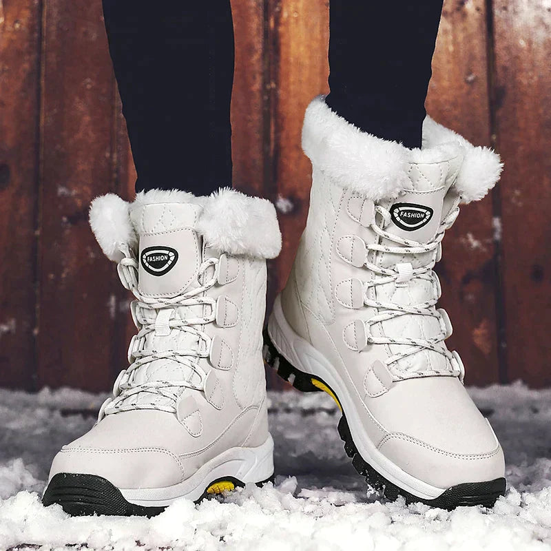 Drune | Klassische Winter Midi Stiefel mit Futter für Frauen