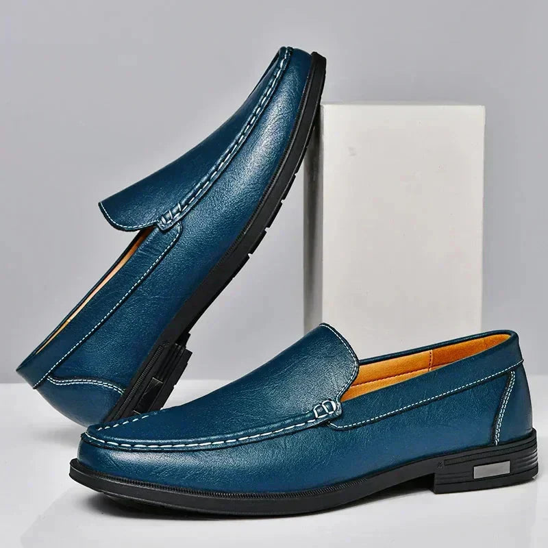 Drune | Leder Slipper Loafers Herrenschuhe
