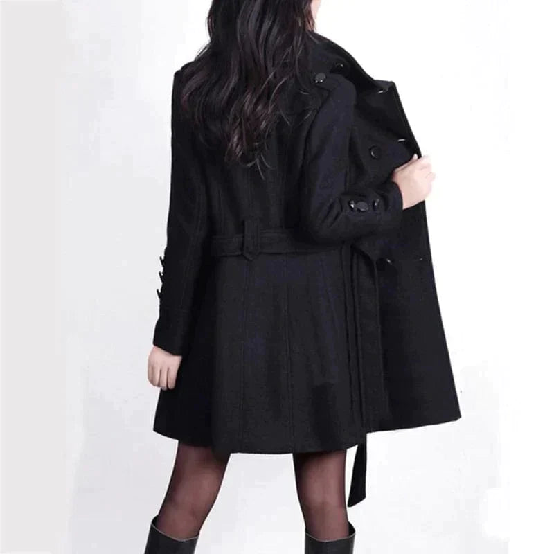 Drune | Lange Jacke mit Gürtel