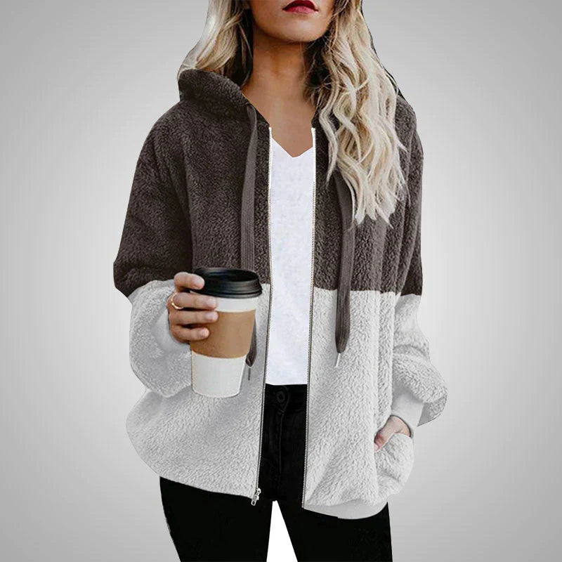 Drune | Flauschiger Damen-Teddy-Kapuzenpulli