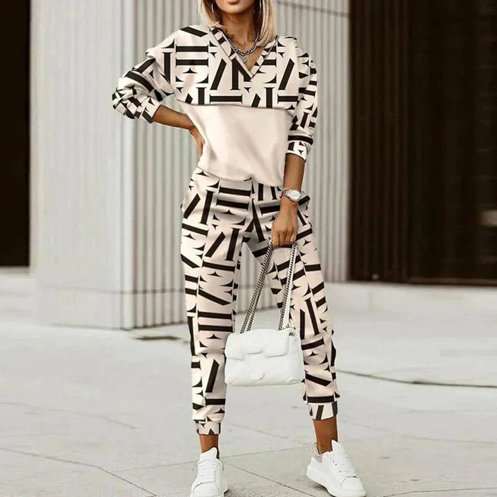 Drune | Damen Stilvoll 2 Teile Jogginganzug Set
