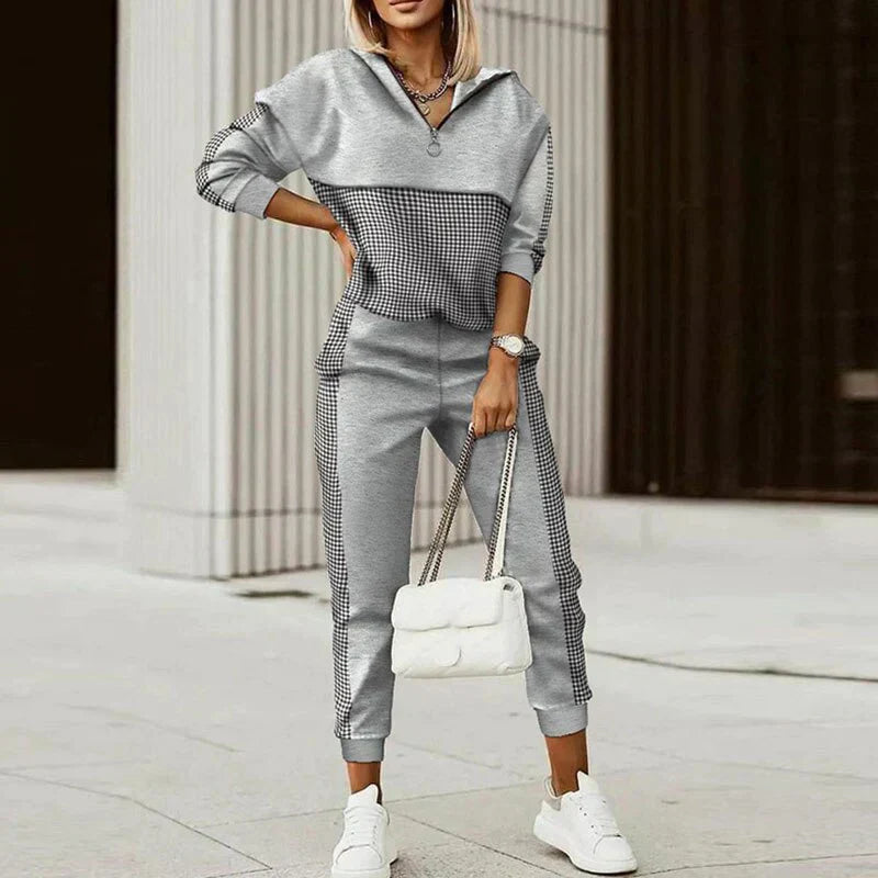Drune | Damen Stilvoll 2 Teile Jogginganzug Set