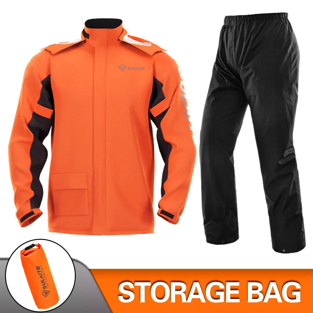 Drune | Unisex Motorrad Regenjacke wasserdicht und atmungsaktiv - Leichtes Design