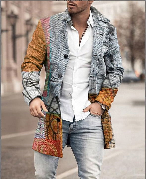 Drune | Herren Wollmantel mit Karomuster und klarer Silhouette
