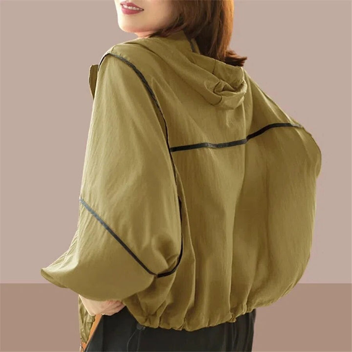 Drune | Luftige Damen Sommer Hoodie Jacke mit Oversized Passform